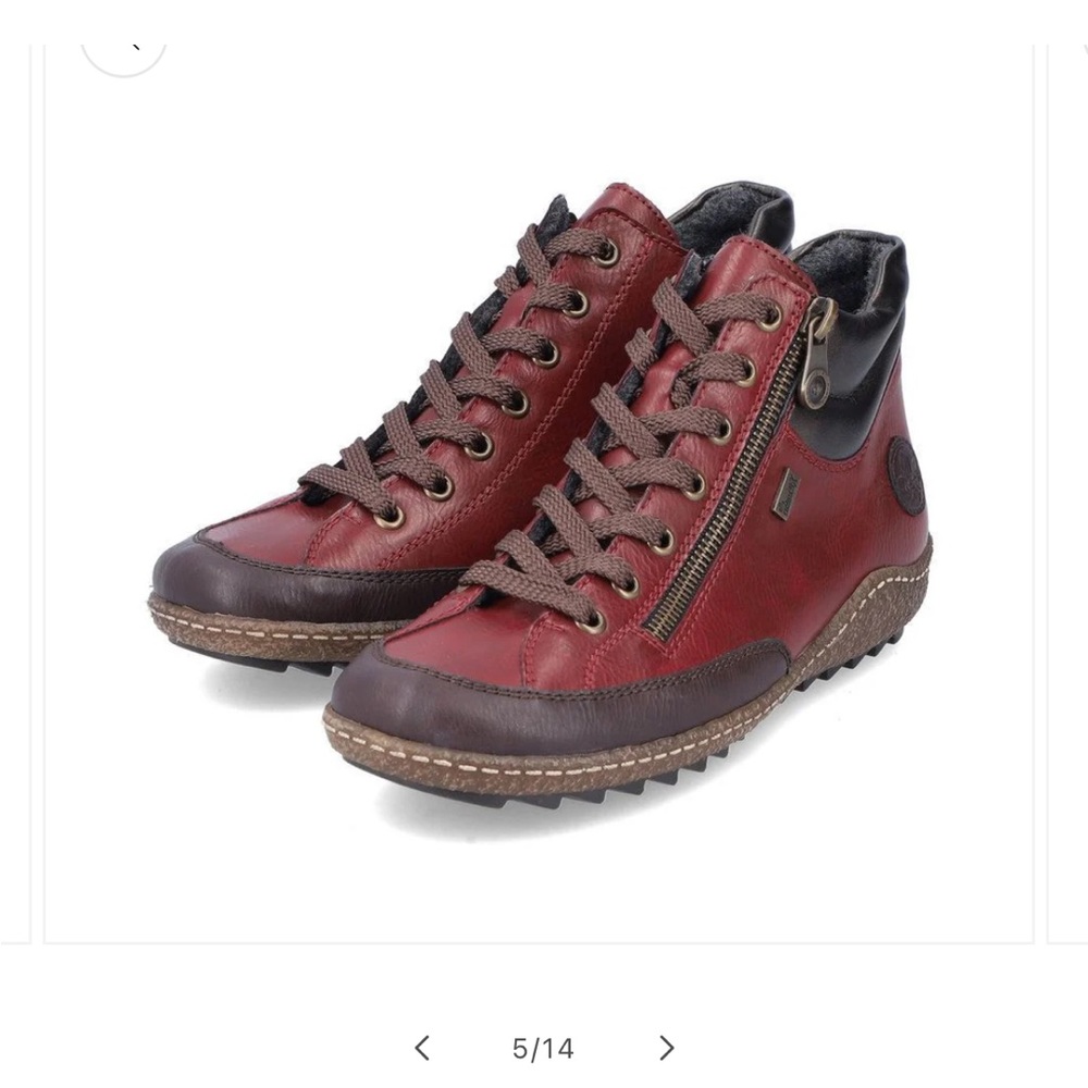 Rieker Woman Red and Brown Casual Shoes